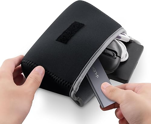 Miniatura 9 de LENTION Funda mediana de almacenamiento para accesorios, adaptador de corriente para laptop, MacBook, mouse inalámbrico, cargadores de iPhone
