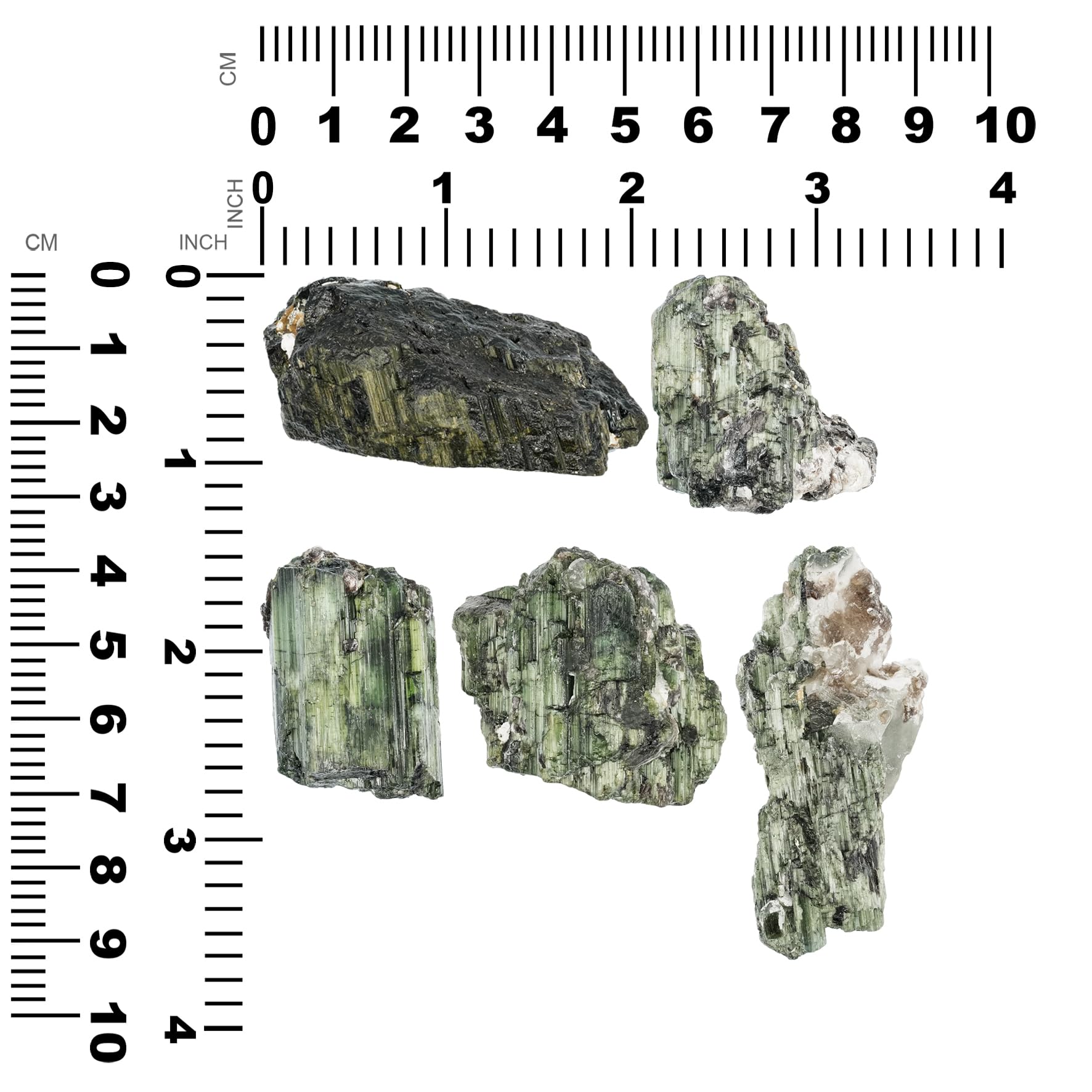 Starborn Cristallo naturale grezzo di tormalina verde scuro, 1 pezzo, grande, Large, Pietra preziosa, Tormalina verde