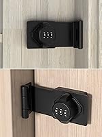 Vista 7 de Cerraduras de cerradura de contraseña para gabinete, cerradura de puerta de granero de 90 grados, cerradura de combinación de seguridad