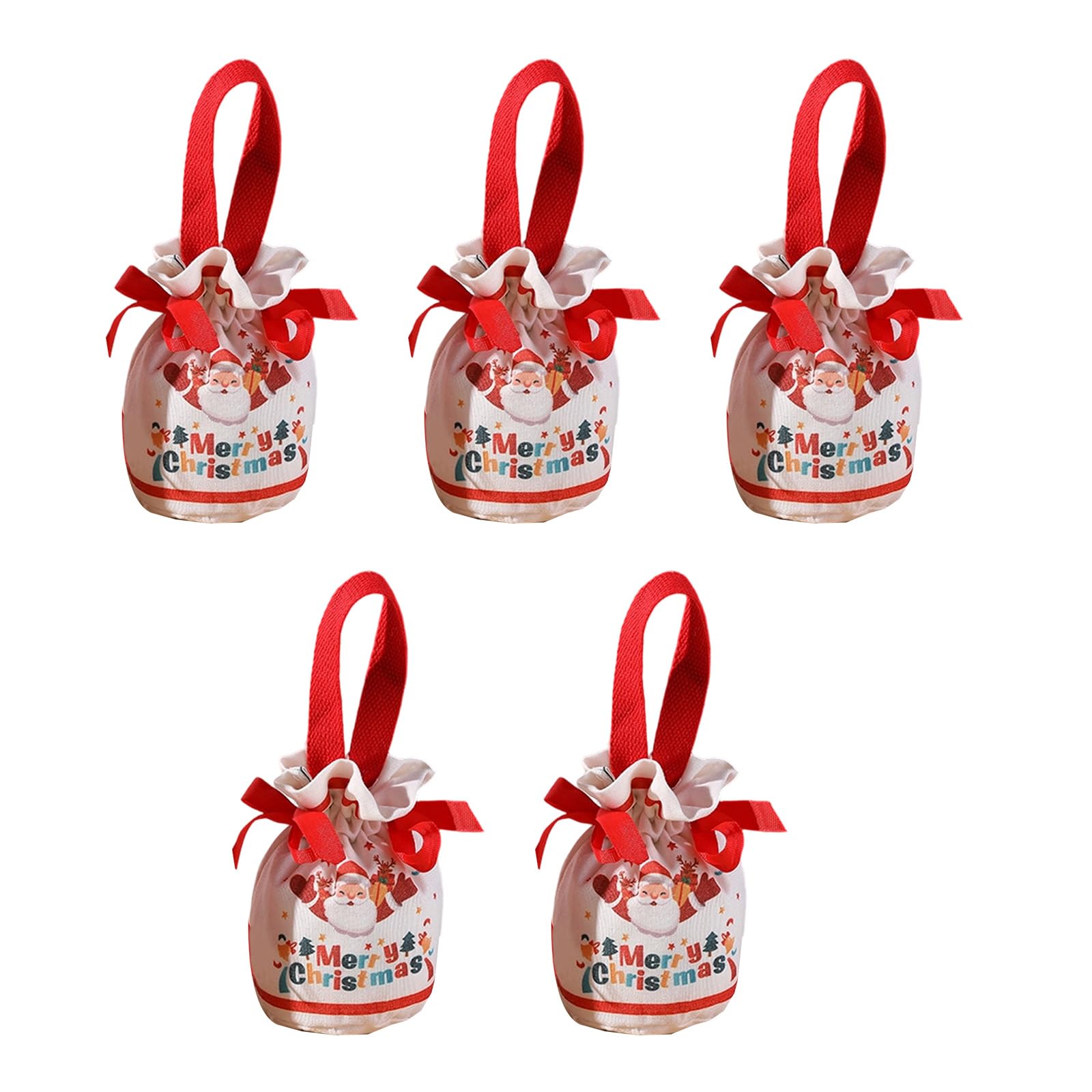 KAQNTUD Reusable Fabric Storage Bag with Drawstring for Christmas Decorations and Gift Organisation. Decorative Christmas Items Holiday Party Gift Organisers
