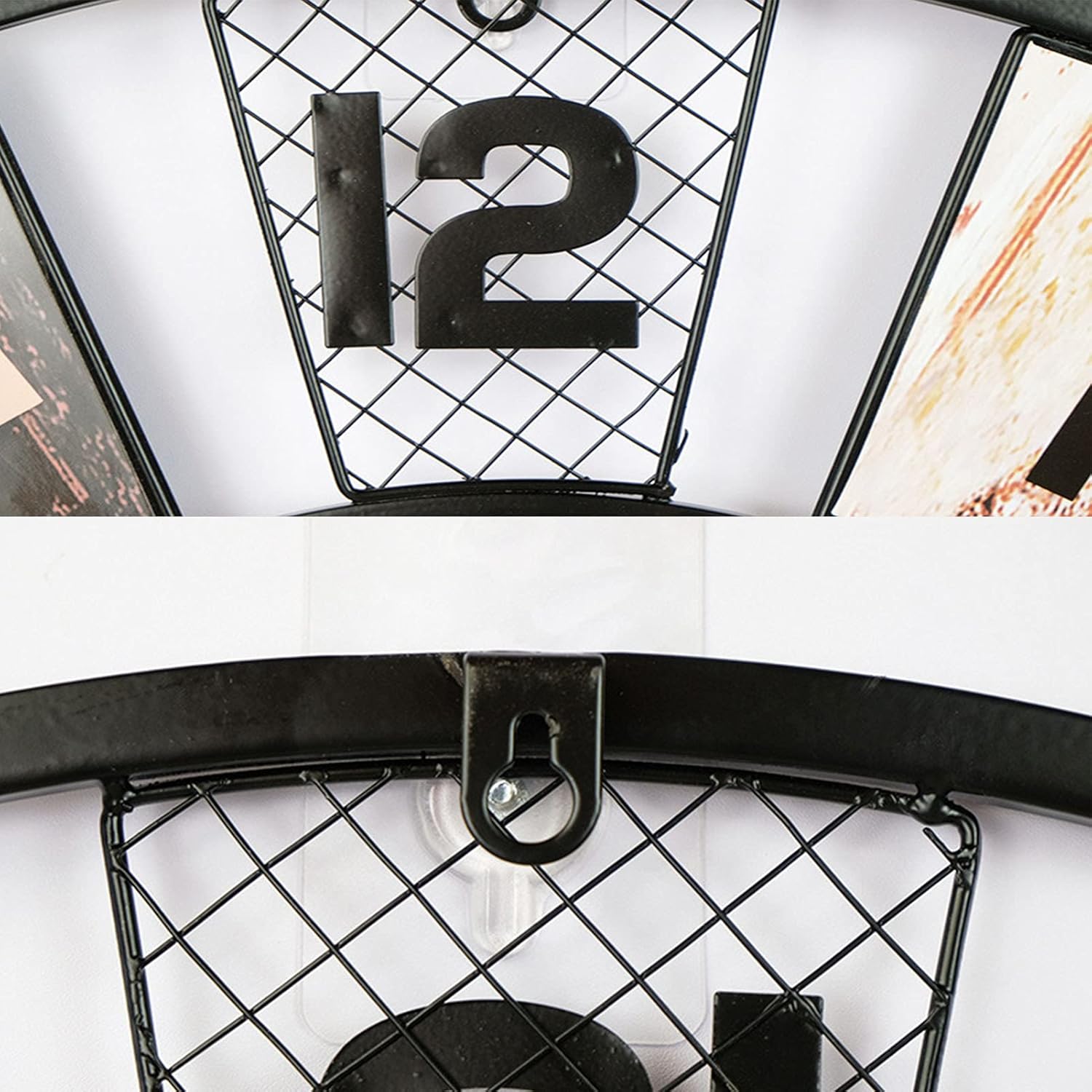 ETLIN Outdoor Garden Wall Clock, 24 Inch Vintage Large Digital Creative Garden Wall Clock Iron Waterproof Outdoor Clock Round Silent Clock Suitable for Indoor and Outdoor Decoration