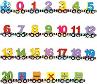 Vista 11 de Wondertoys Juguete de tren del alfabeto de madera, 27 piezas, letras magnéticas del alfabeto ABC, incluye 42 tarjetas flash, 1 motor y 1 caja