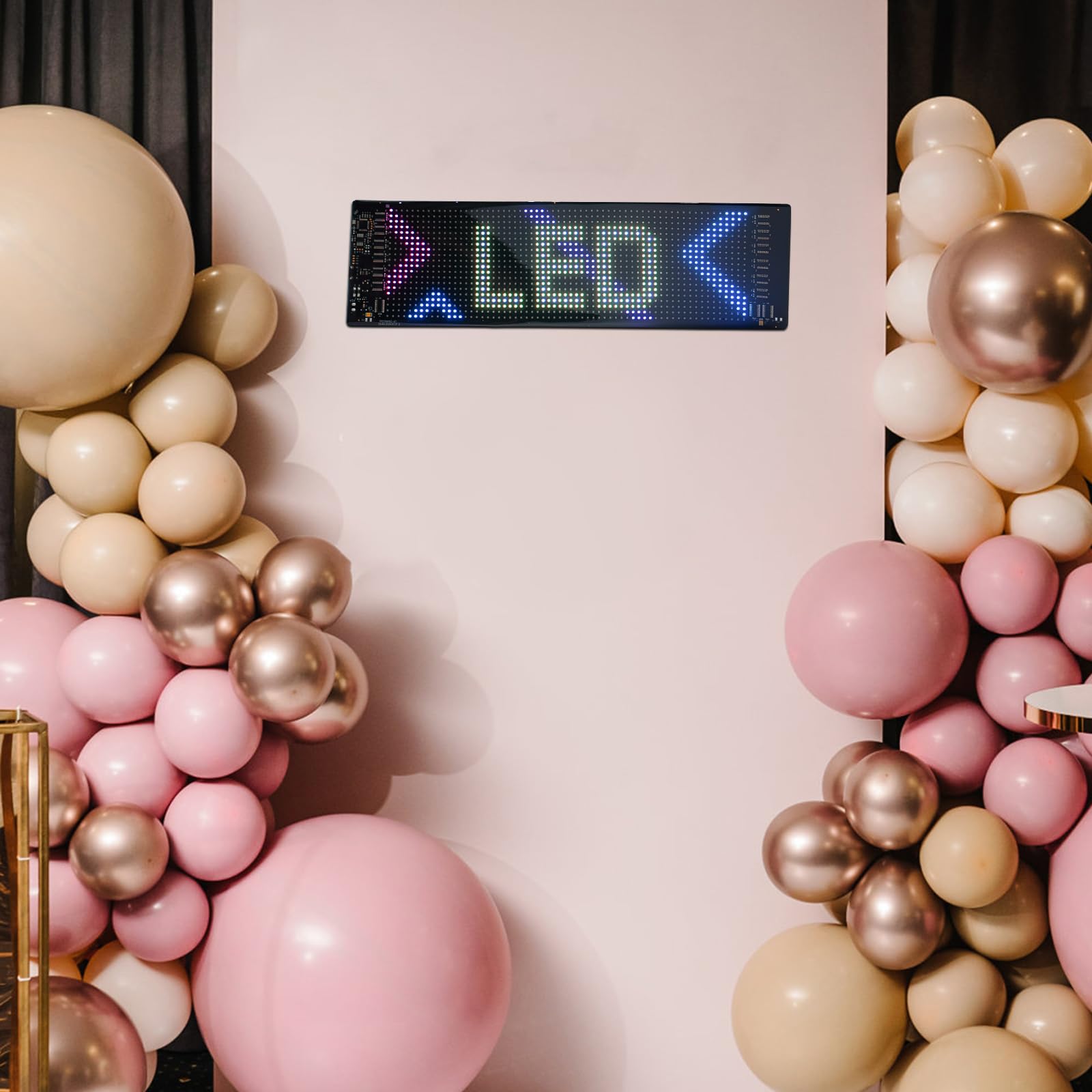 Pantalla LED flexible para restaurante, tienda, pantalla publicitaria con control inteligente de aplicación, letrero luminoso personalizado, cartel luminoso para coche, camión, texto, graffiti (59,5 x