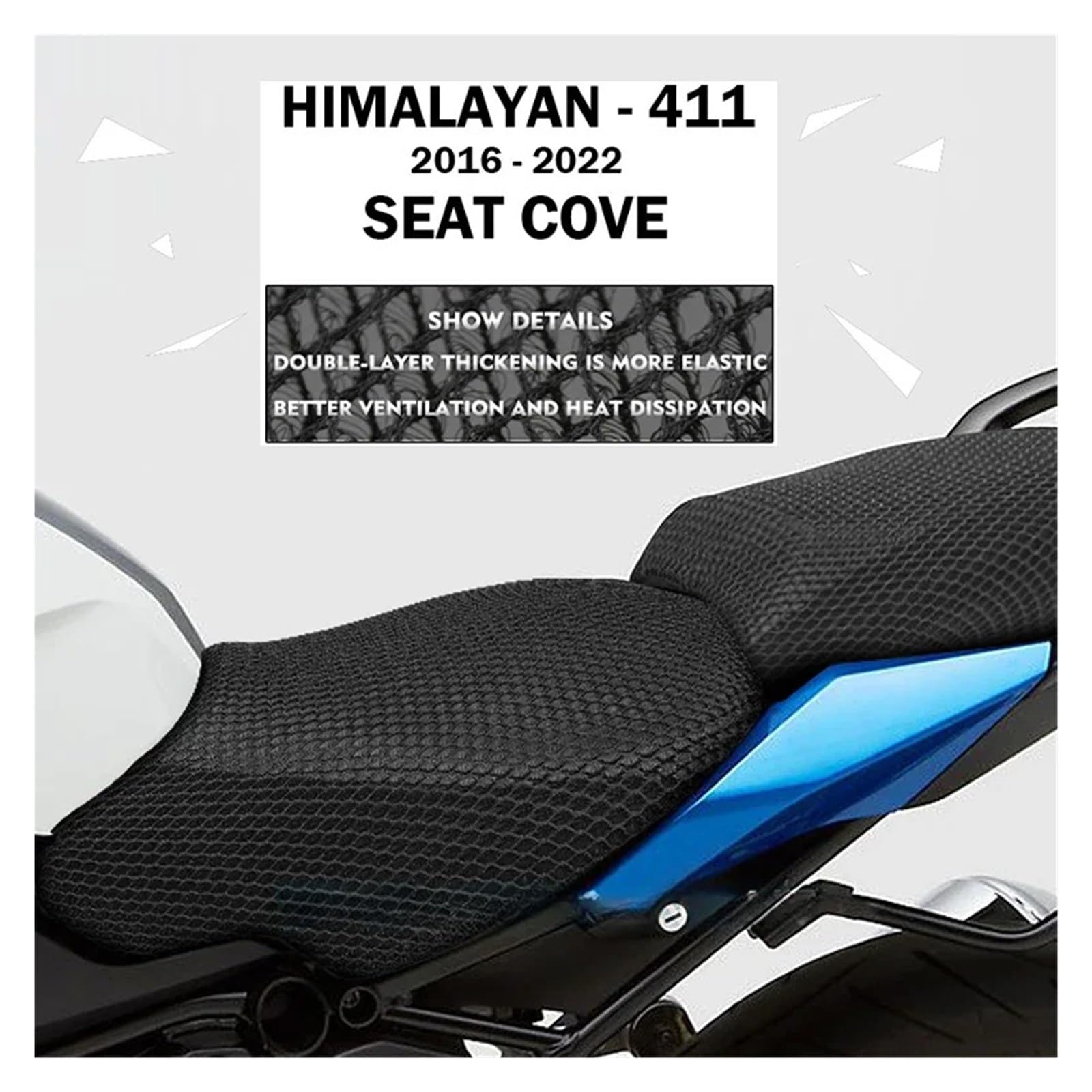 Motociclo Coprisedile Cuscino Sella Di Moto Proteggere Cuscino Per Ro&yal Enfield Per Himalayan 411 2016 2017 2018 2019 2020 2021 2022 Copertura In Tessuto Di Nylon Sella