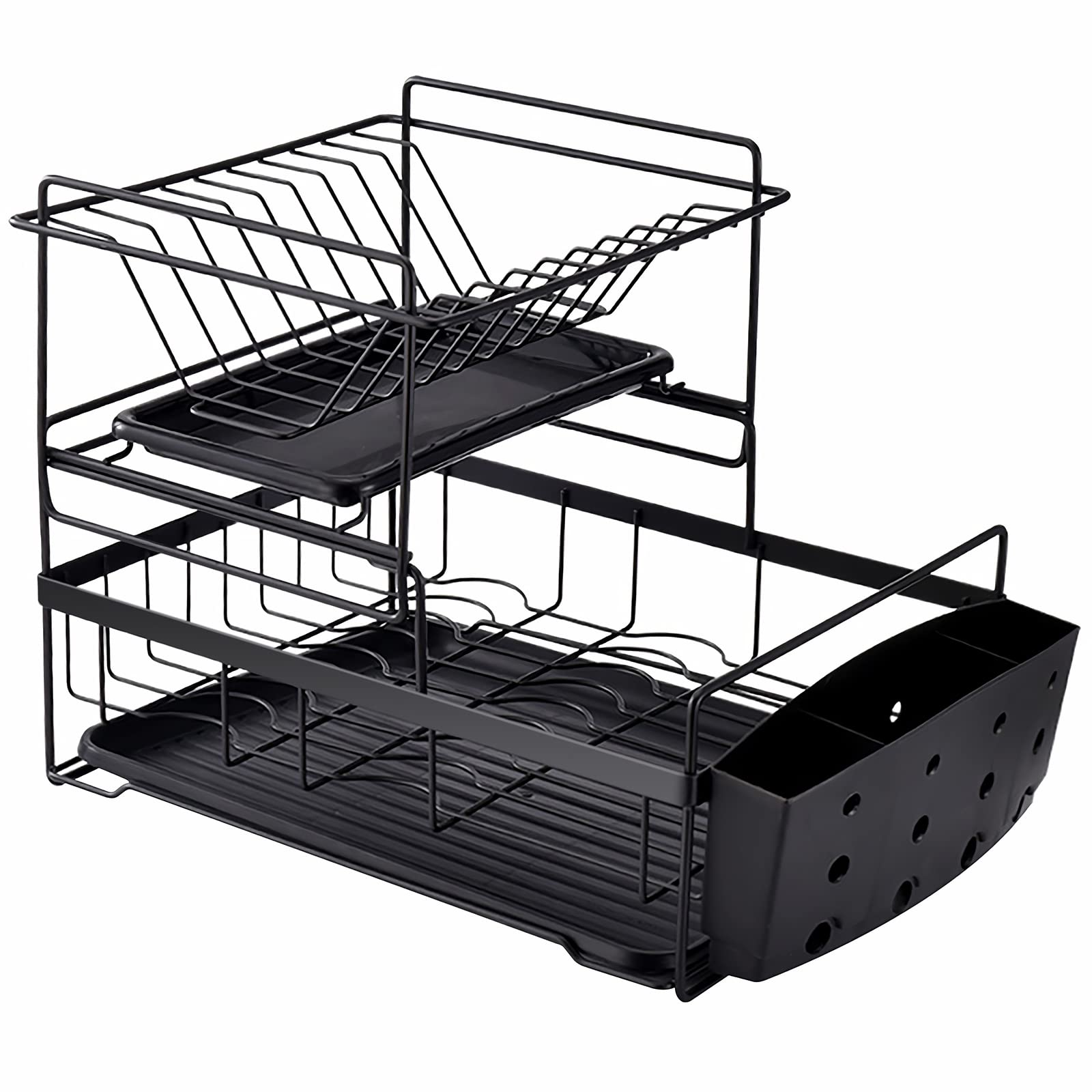 Buy Feibrand Dish Rack Sink Drying Kitchen Metal Drainer Rack 2 Tier