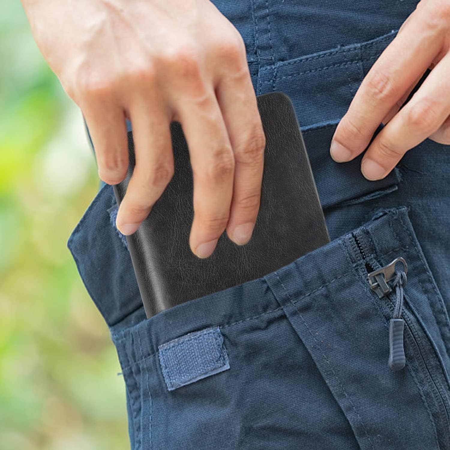 Taccuino A7 Ricaricabile in Pelle con 6 Anelli, Quaderno Tascabile, Blocco Note Portatile, per Ufficio e Scuola