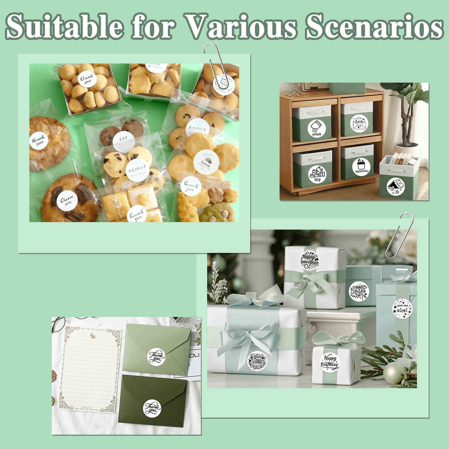 QUASON 2" Circle Thermal Sticker Labels, 7 White Self-Adhesive Round Direct Thermal Labels for Business,Compatible with Zebra, Rollo, MUNBYN,BPA Free (840Labels/7Rolls) - Image 6