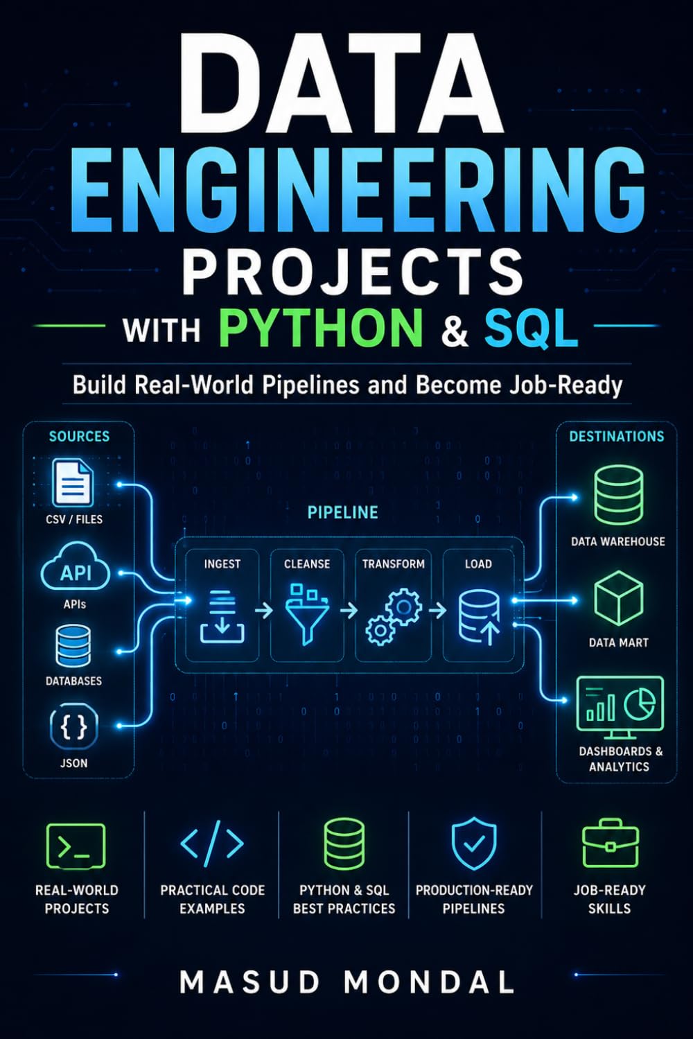 Data Engineering Projects with Python & SQL: Build Real ETL Pipelines, Data Warehouses & Analytics Systems (Beginner to Job-Ready, 2026) (Data Engineering with Python Series)