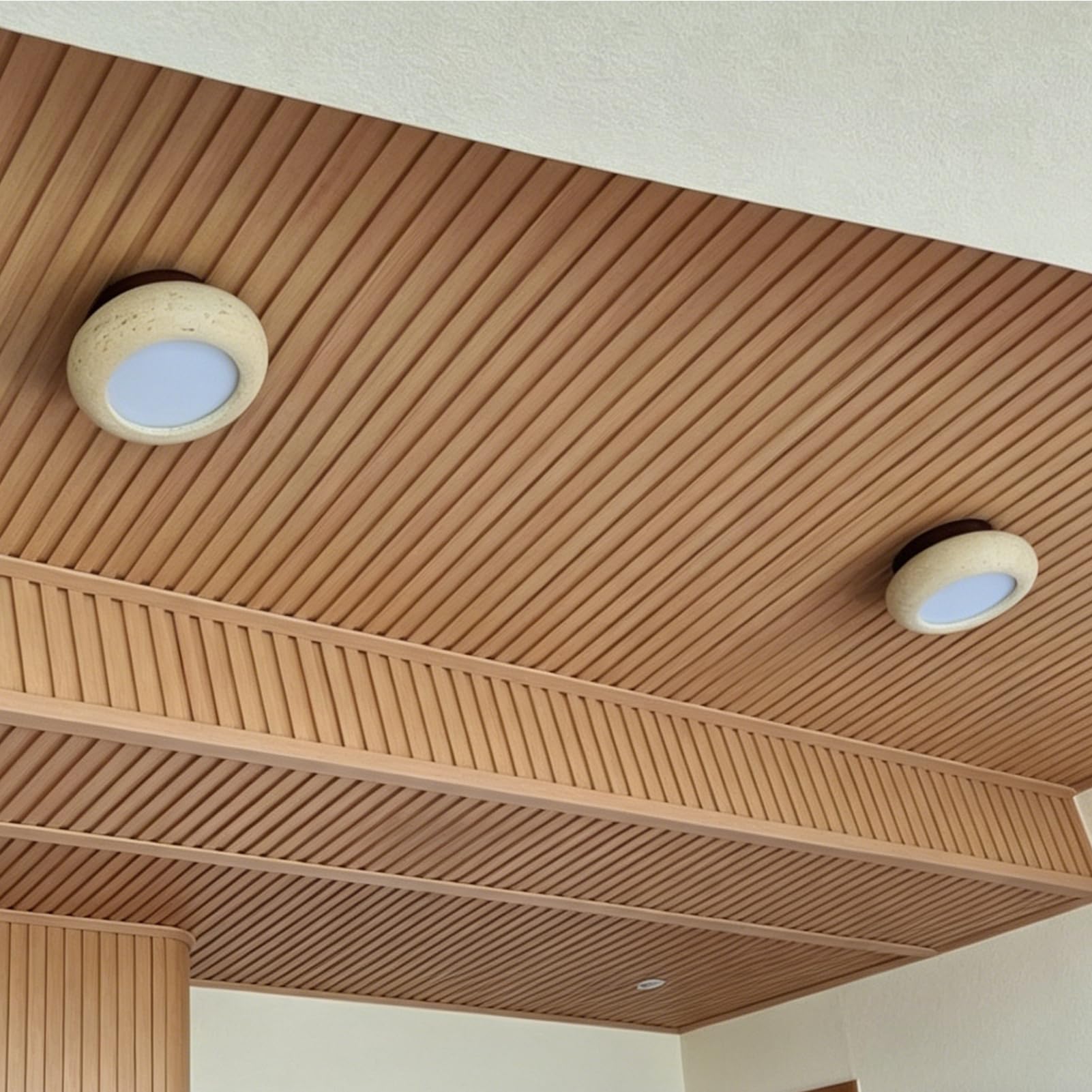 Gelb Travertin Deckenleuchte Natürliche Stein Deckenleuchten Wabi Sabi Stil Deckenlampe für Wohnzimmer Flur Schlafzimmer Küche,K2