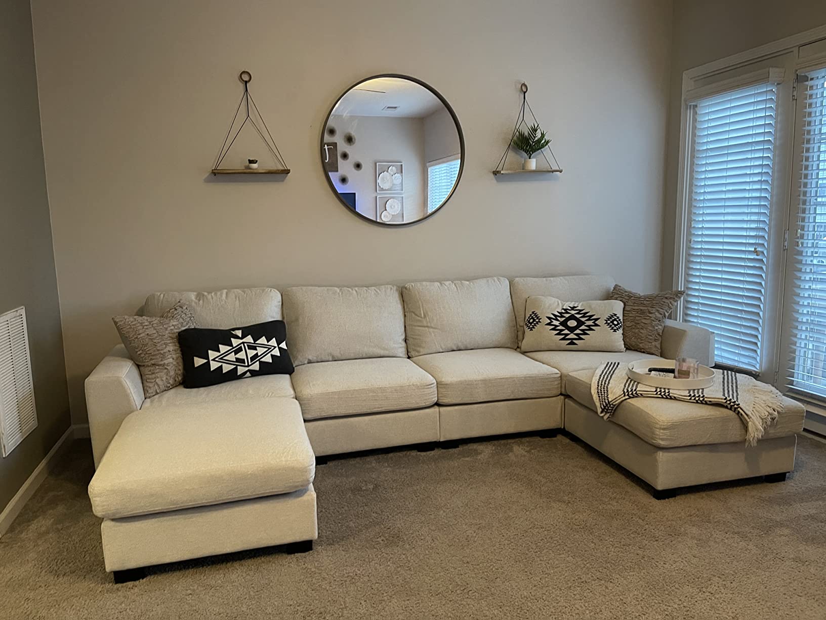 58/mo Finance P PURLOVE Modern Large Sectional Sofa, UShape Modular