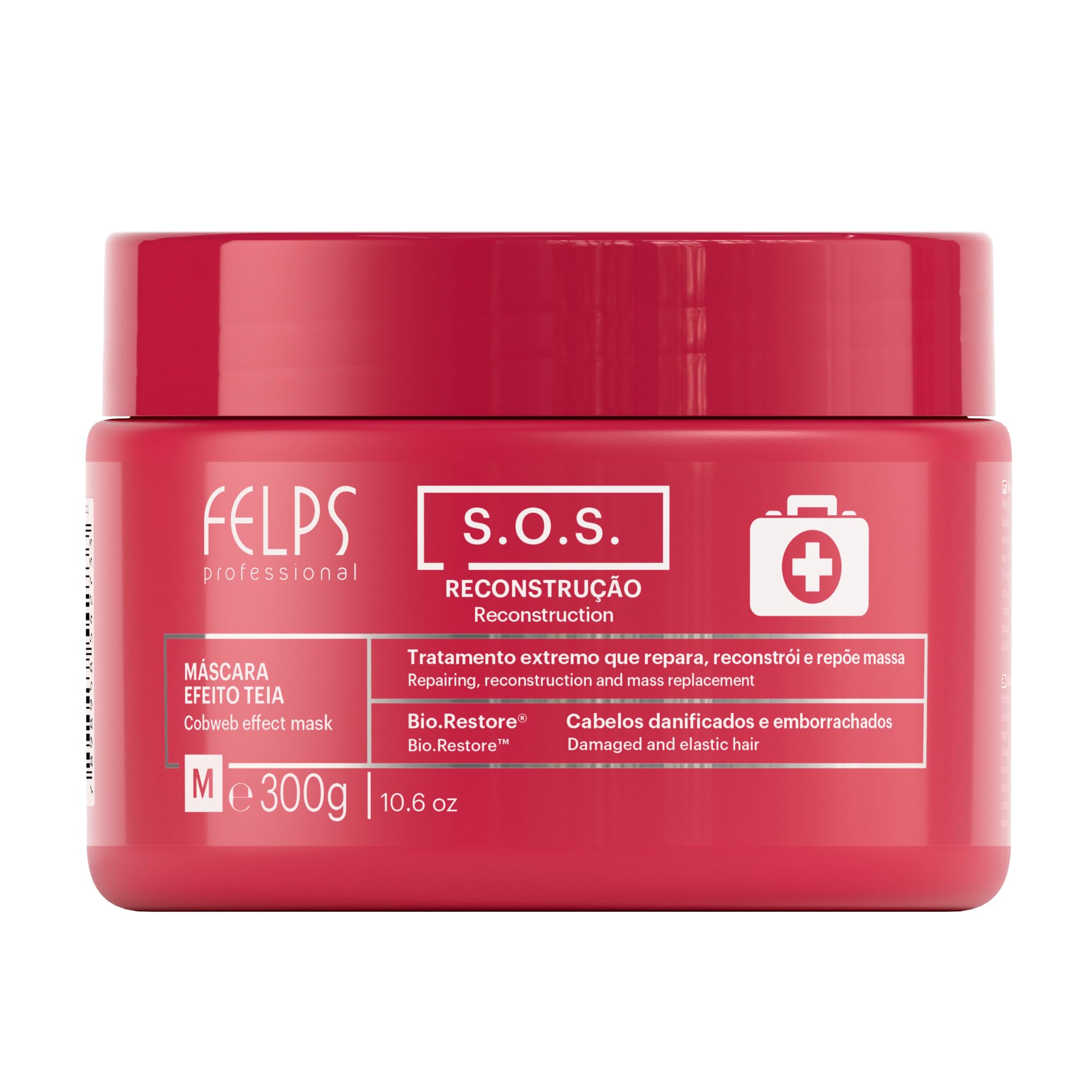 Felps Professional SOS Máscara de pelo Para cabello quebradizo y químicamente dañado, 10.6 onzas. 300 g.