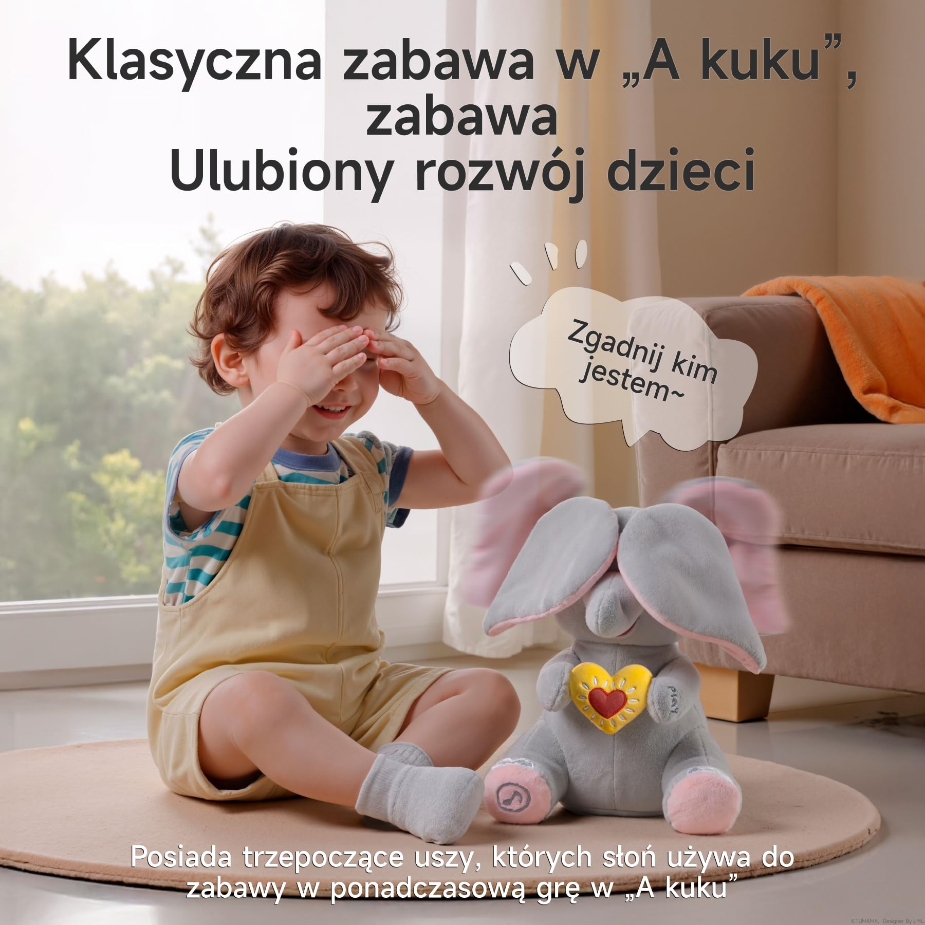 Interaktywny słoń Zabawka Pluszowa, A Kuku Pluszak, Śpiewająca Mówiąca Elektryczna Pluszowy, Prezent dla Dzieci