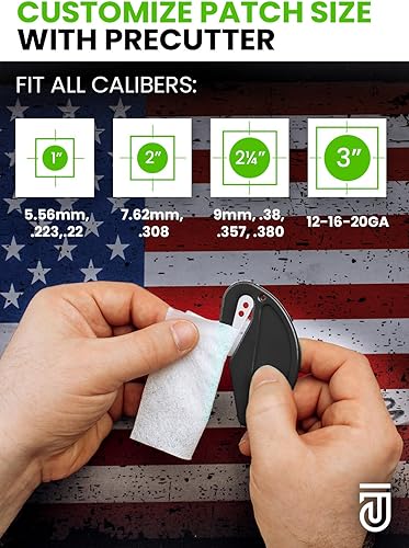 Miniatura 4 de 500 parches de limpieza de pistolas de 3 pulgadas, suministros profesionales de limpieza de armas, 3 x 3 parches de pistola sin pelusas, altamente