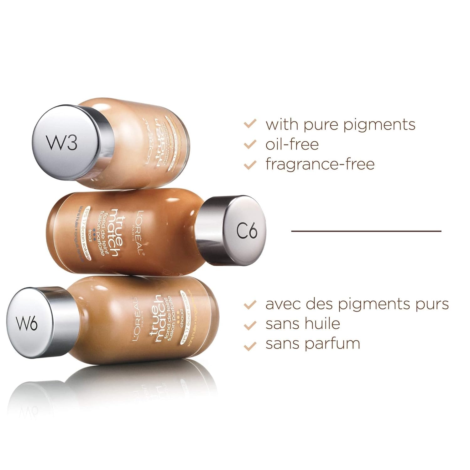 L’Oréal Paris Makeup True Match Super-Blendable Liquid Foundation, Creamy Natural C3, 1 Fl Oz,1 Count