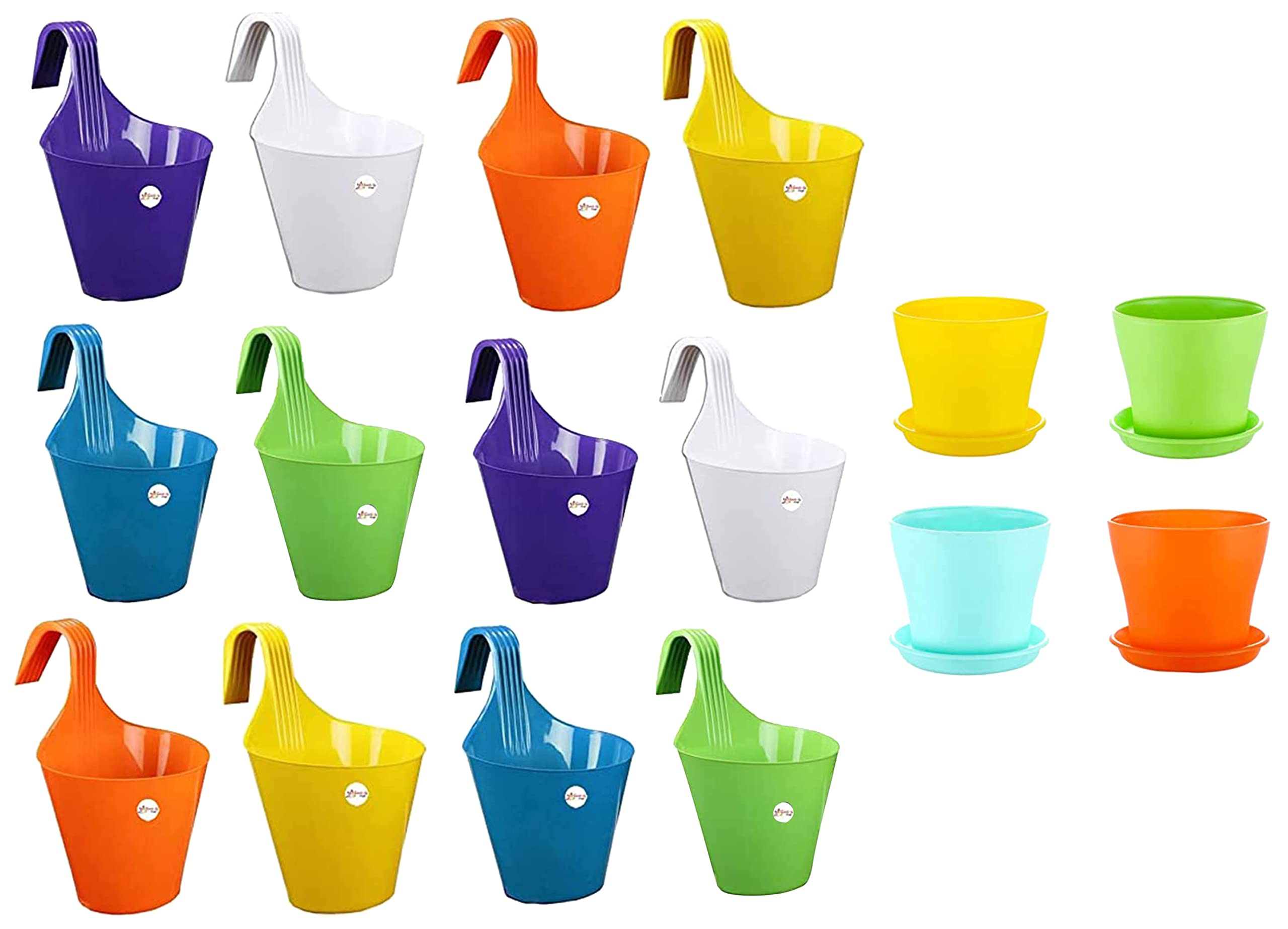 Kraft Seeds 12Pcs Plastic Single Hook Hanging Planter Pot | Plastic Hook Hanging Pot | Kundis&Kraft Seeds Plastic Flower Pots&Kraft Seeds Window Planter Bold Jupiter Solid Look and Feel Pots (B0BCJPTPXK) Amazon Price History, Amazon Price Tracker