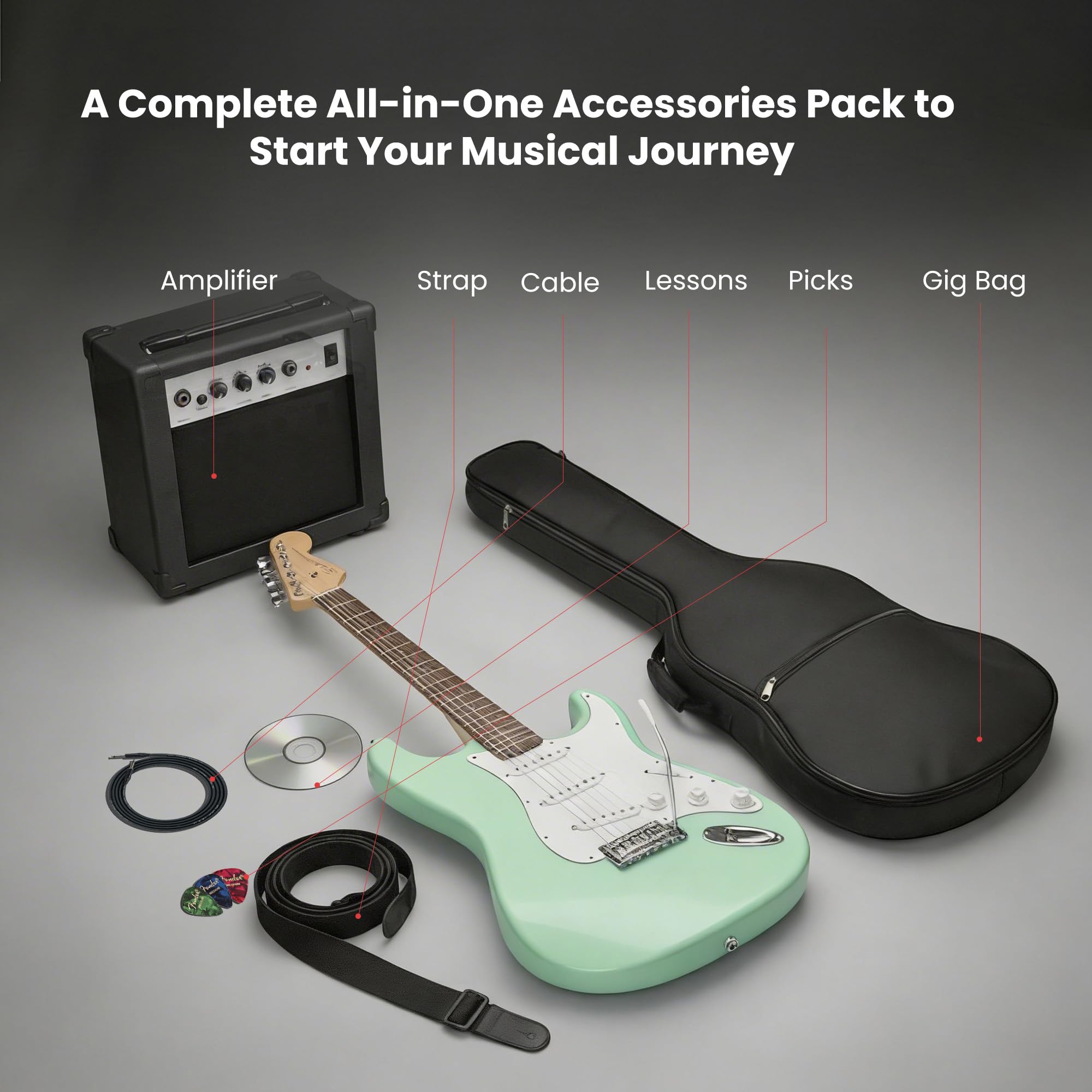 Amazon.co.jp: Fender Squier Stratocaster エレキギター - サーフ