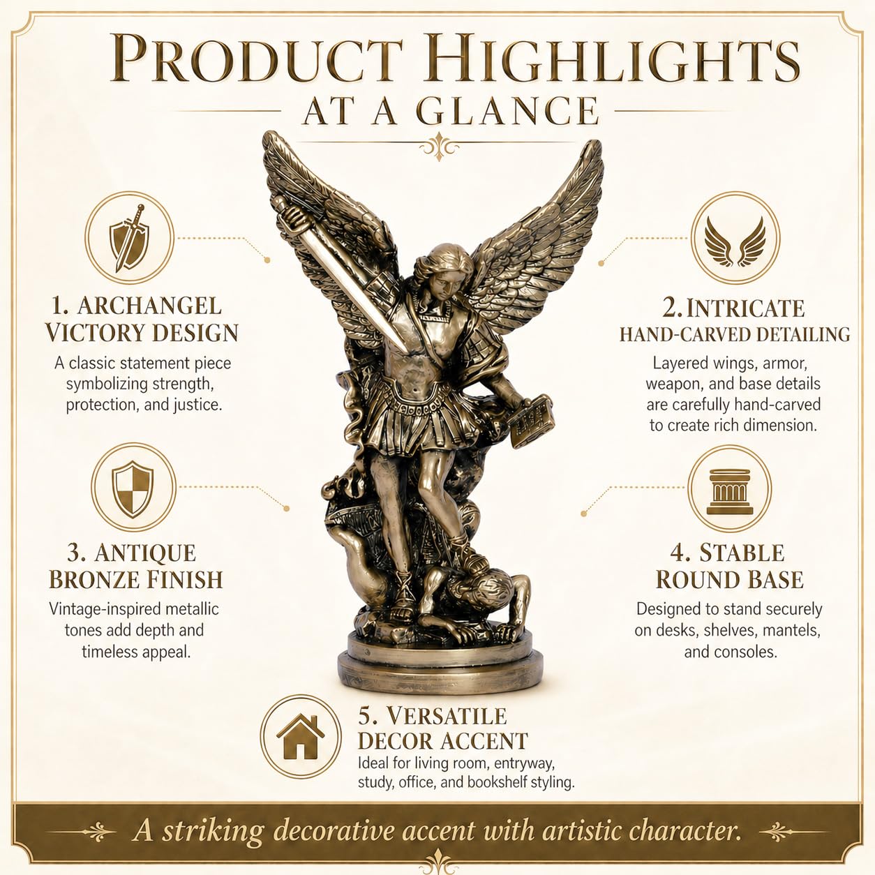 Amazon.com: San Miguel Arcangel Statue 12inch St Michael Statue
