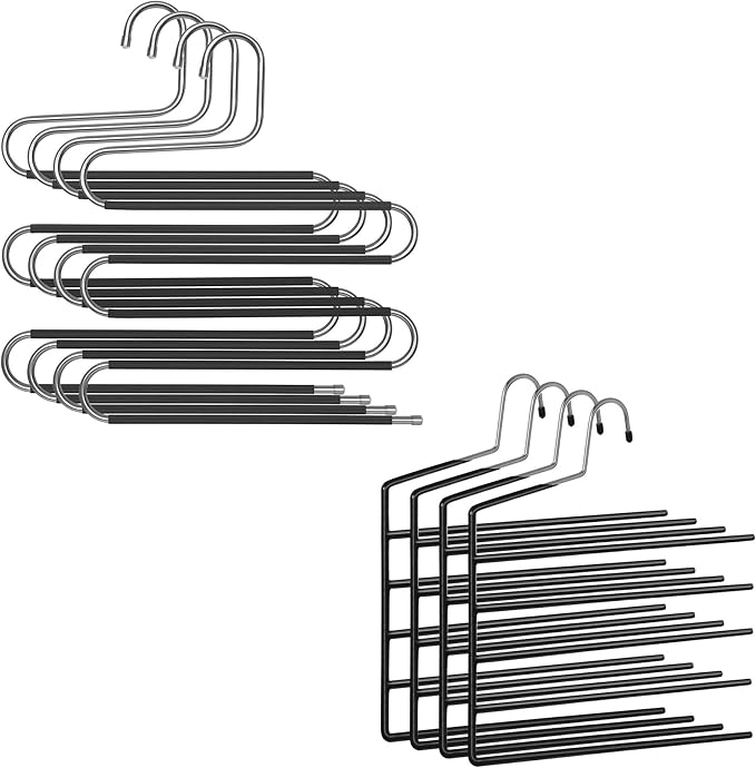 SONGMICS Set of 4 SShaped Hangers and OpenEnded Hangers