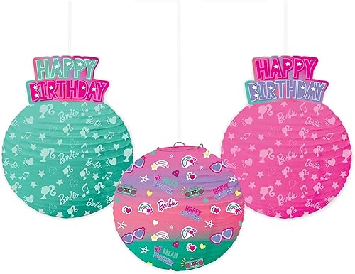Encantador farol multicolor BARBIE Dream Together adornado 9.5 x 12.5 pulgadas (1 juego) Encantador, exclusivo y deslumbrante diseño decorativo