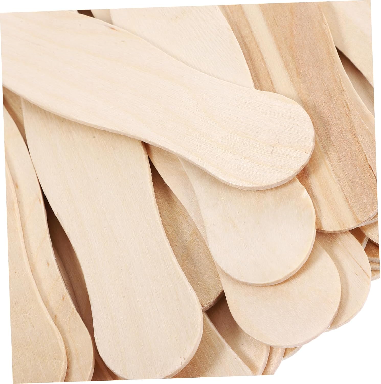 60pcs Wooden Fan Handles DIY Fan Making Material for Wedding Party Craft Supplies