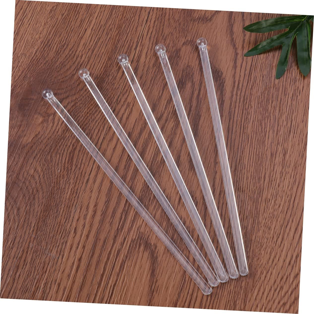 100pcs Plastic Stirring Sticks Drink Stirrer Swizzle Sticks Cocktail Stirrer Round Head Stirring Tool Perfect for Bar Restaurant Hotel