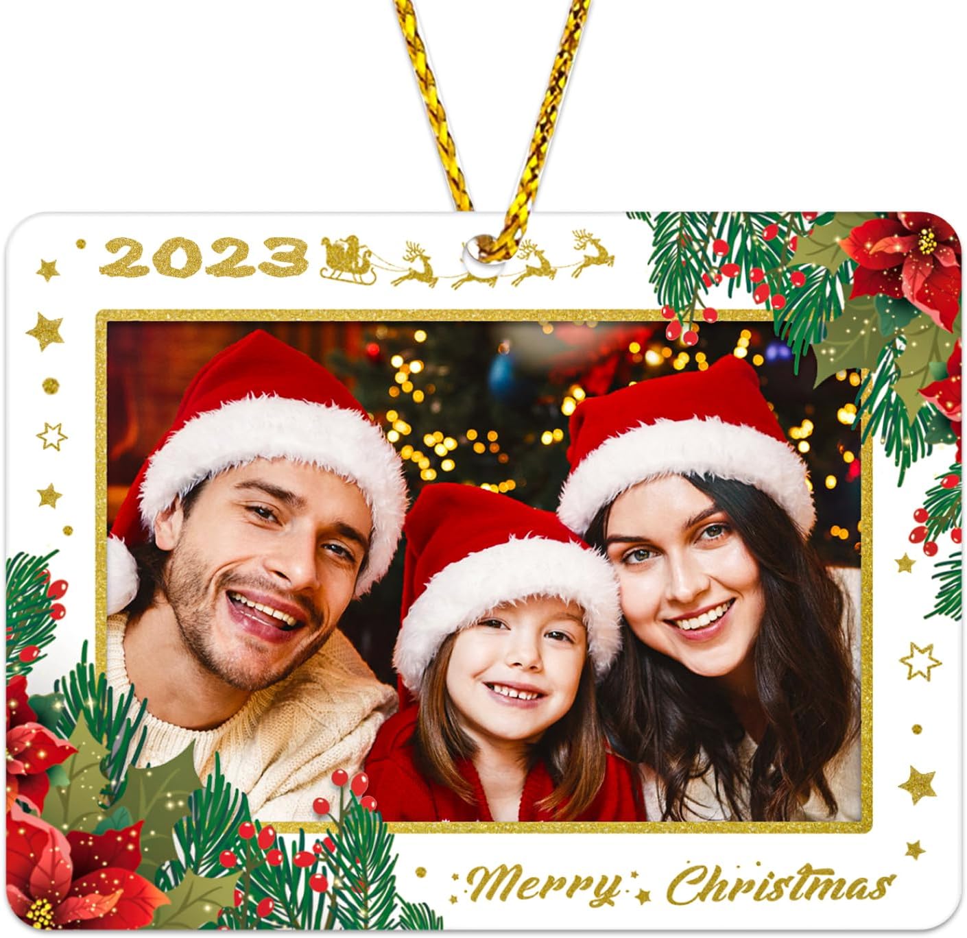 JUESMOS Christmas Picture Frames Ornaments 2023,Family Christmas