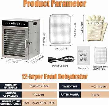 Food Dehydrator,Freeze Dryer Machine, Food Drier Fruit Meat Drying Machine