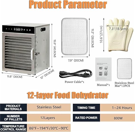 Food Dehydrator,Freeze Dryer Machine, Food Drier Fruit Meat Drying Machine