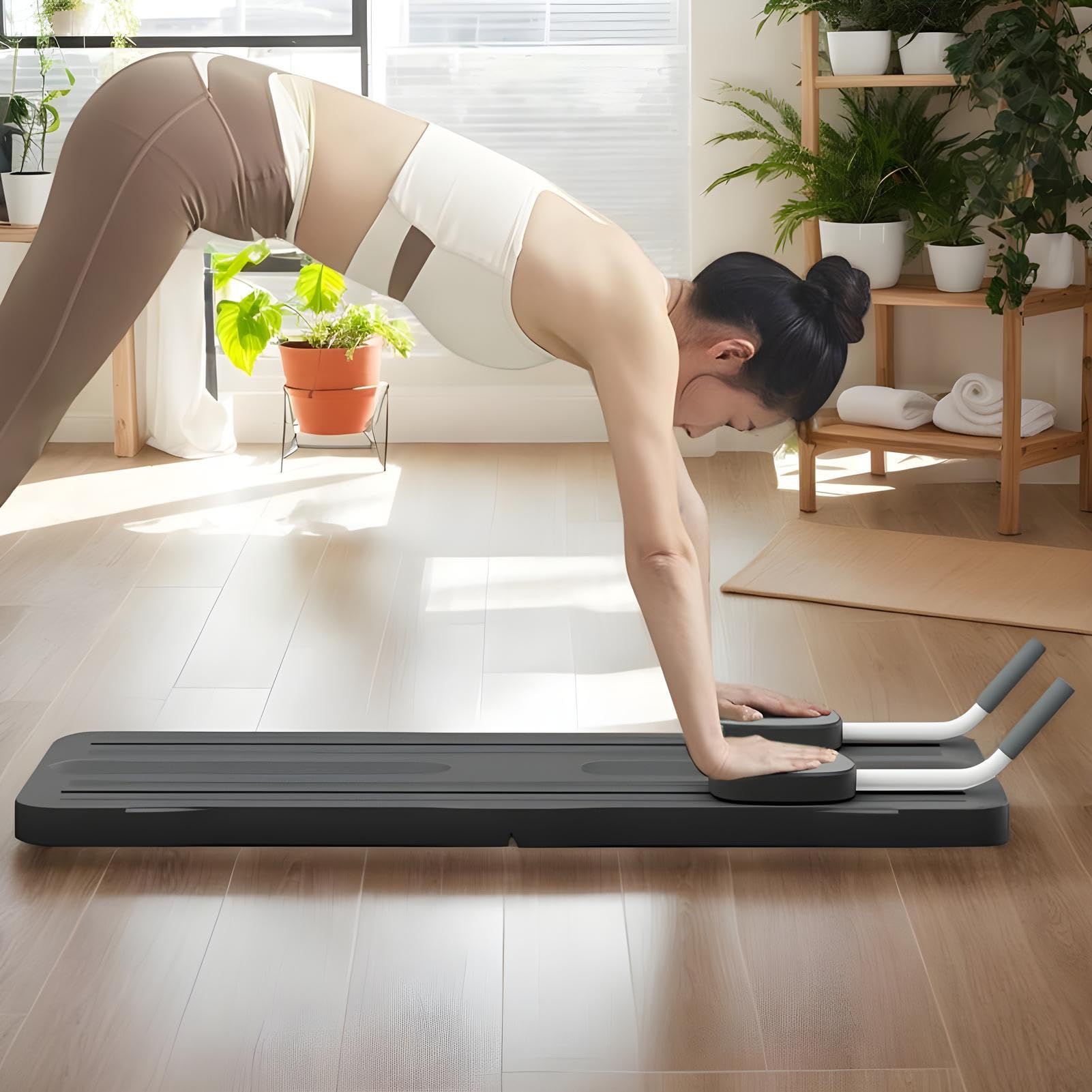 Pilates Reformator Set | Addominal trainer e piastra attrezzature, attrezzatura da allenamento multifunzionale per tutto il corpo che tonifica i muscoli