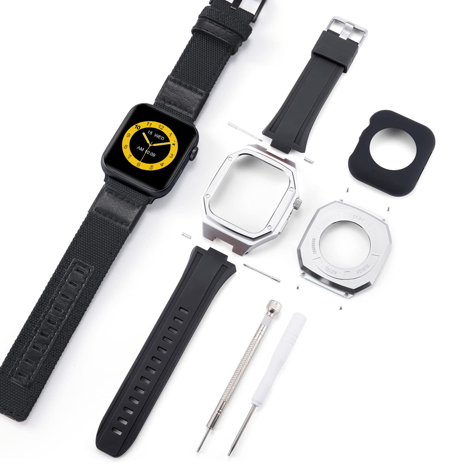 Amazon.co.jp: コンパチブル Apple Watch バンド 44mm 45mm 2本セット  