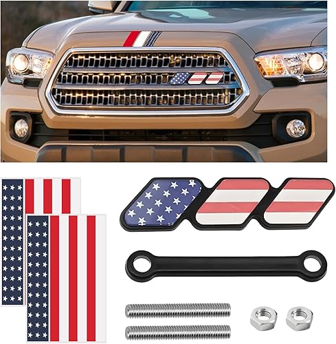 Emblema de rejilla tricolor Dickno, emblema de rejilla clásico con calcomanía adhesiva de 3 colores, etiqueta adhesiva de decoración para rejilla de