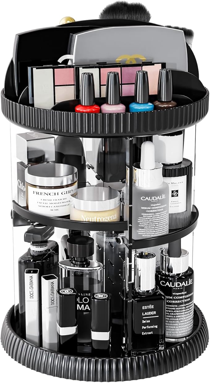 Yieach 360 Rotating Makeup Organizer, Adjustable Spinning