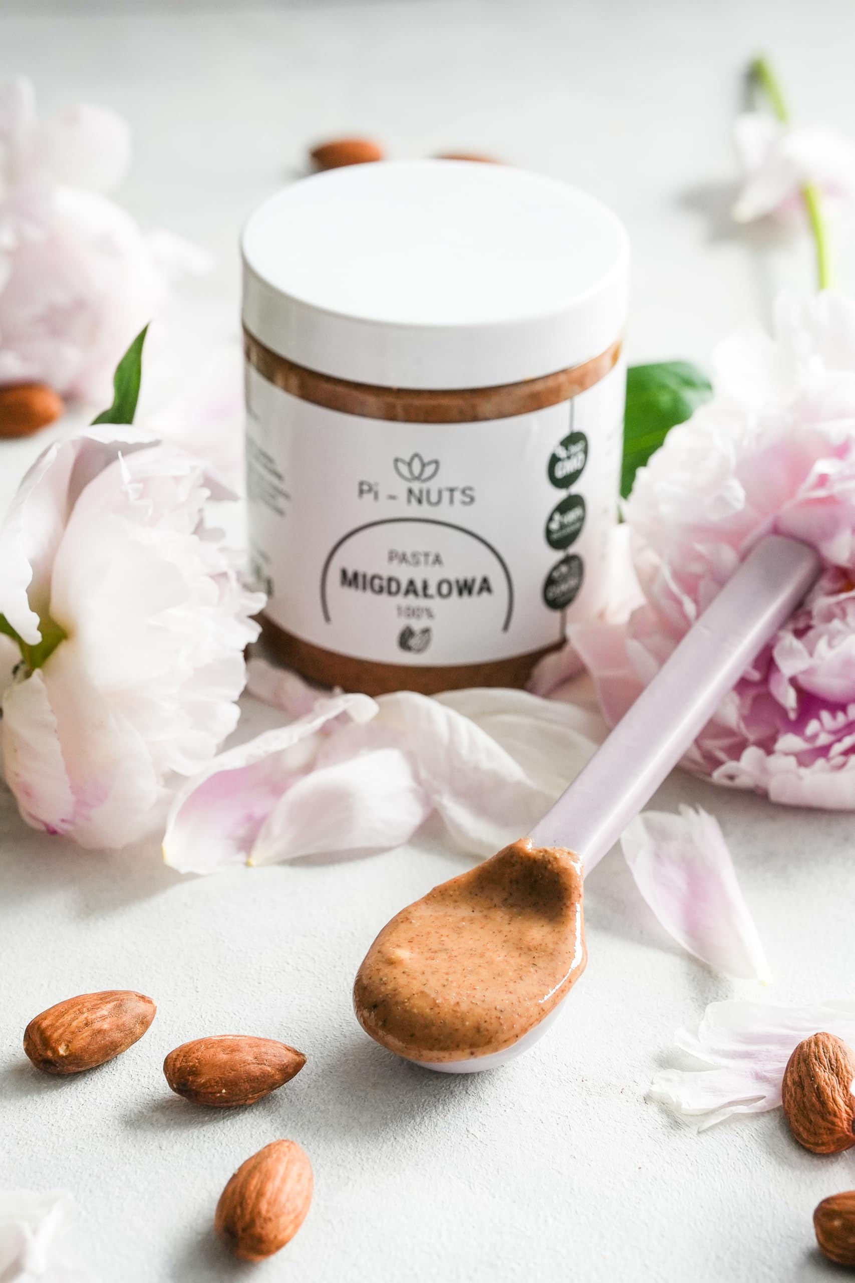 Pi-nuts Mandelpaste 100% - ohne Zusatzstoffe, Konservierungsmittel - ‎Mandelcreme aus gerösteten und geschälten Mandeln - Mandelmus Zum Backen, Desserts und Frühstück - 1 kg