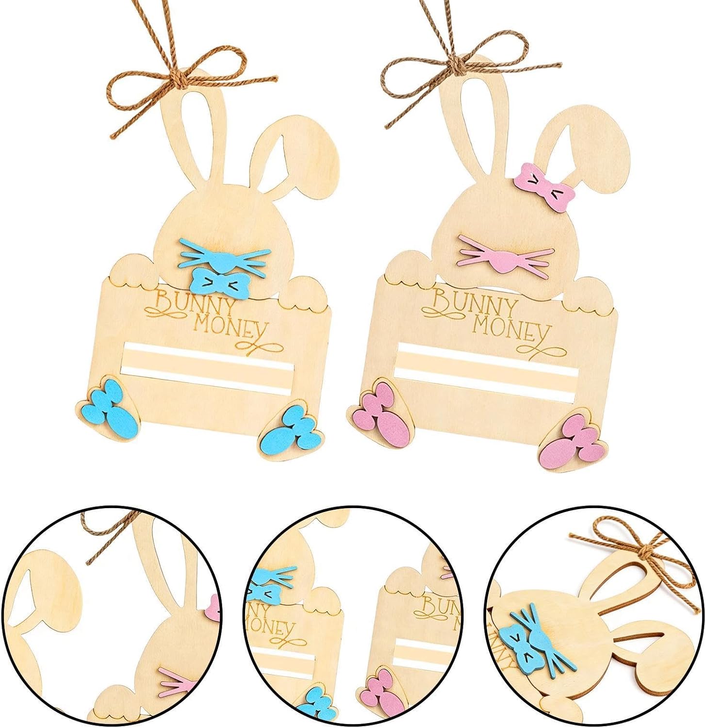Money Holders for Kid,Cute Bunny Shape Easter Basket Fillers - Easter Bunny Money Holder | for Boys Girls Teens Bedroom Living Room Home School Nursery