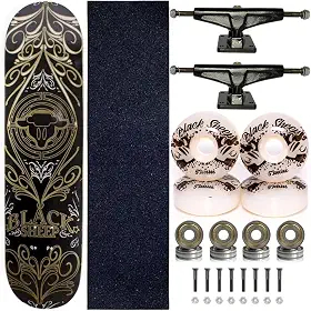 Skate Completo Marfim Black Sheep para Street e Pistas Tribal