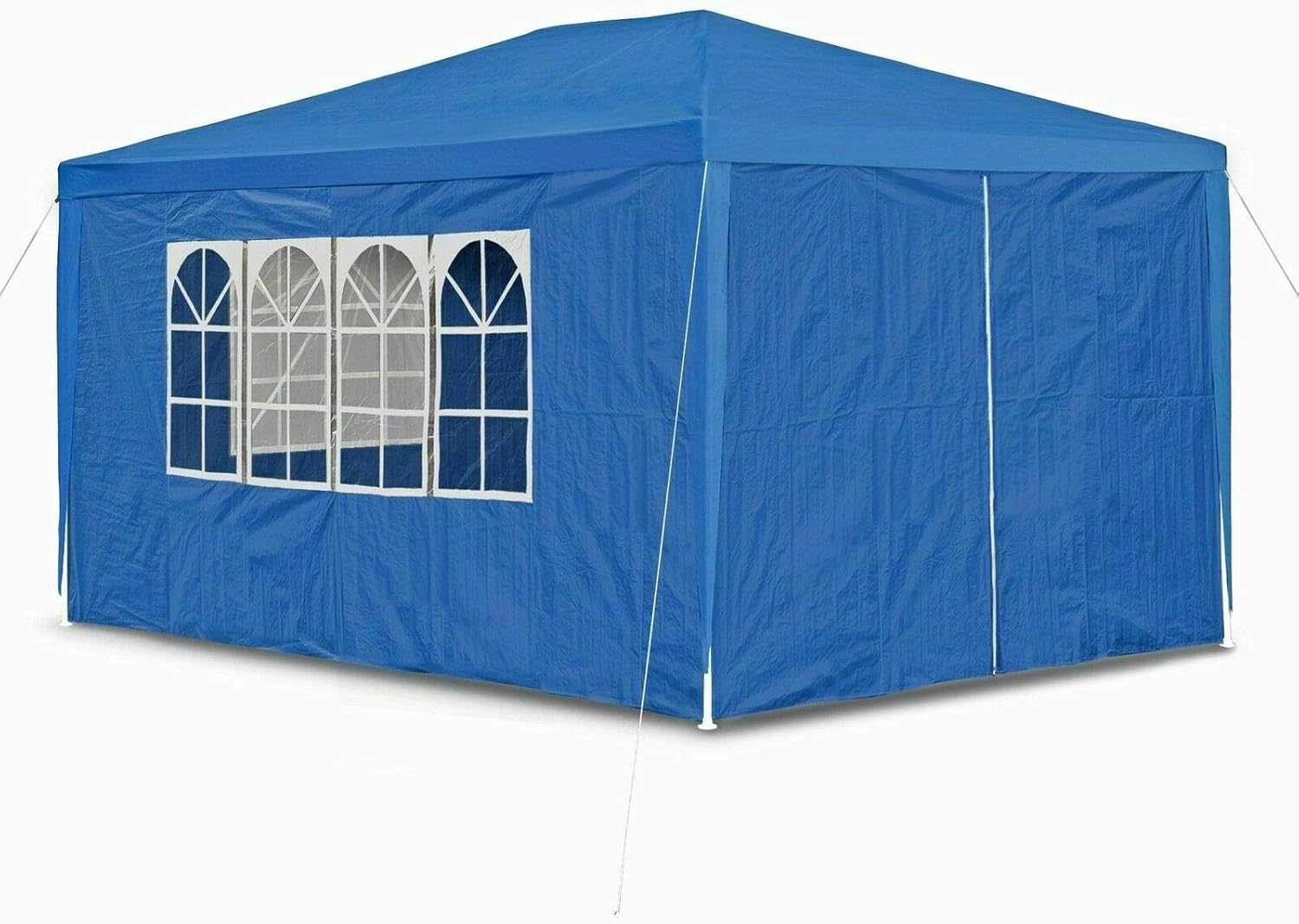 AutoBaBa Garden Gazebos, Blue PE Gazebo Marquee Awning Tent Canopy for