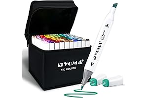 Y YOMA 100 Unique Alcohol Markers Dual Tips Art Markers Set for Vibrant Art
