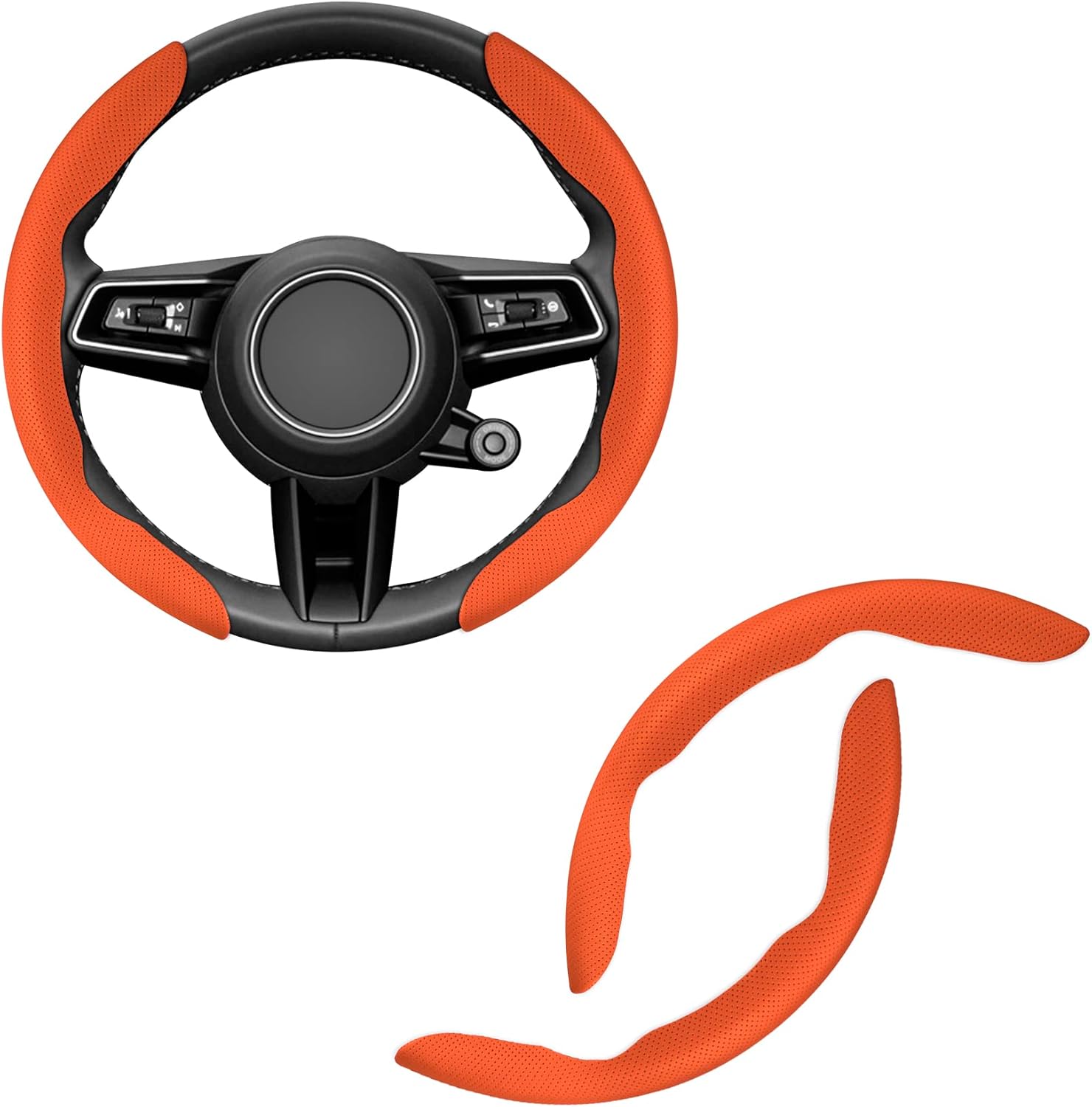 Amiss Car Nappa Leather Steering Wheel Cover, Car Interior