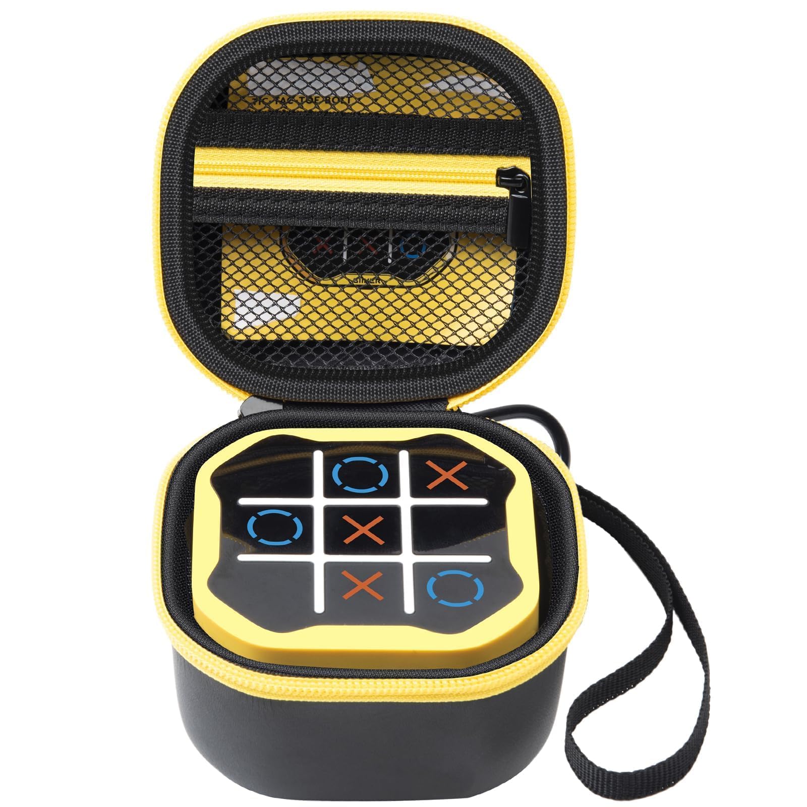 GWCASE Storage Case for Tic Tac Toe Bolt Game Original 3-in-1 Handheld Puzzle Console - Portable Organizer Holder Travel Games for Car Ride,Birthday
