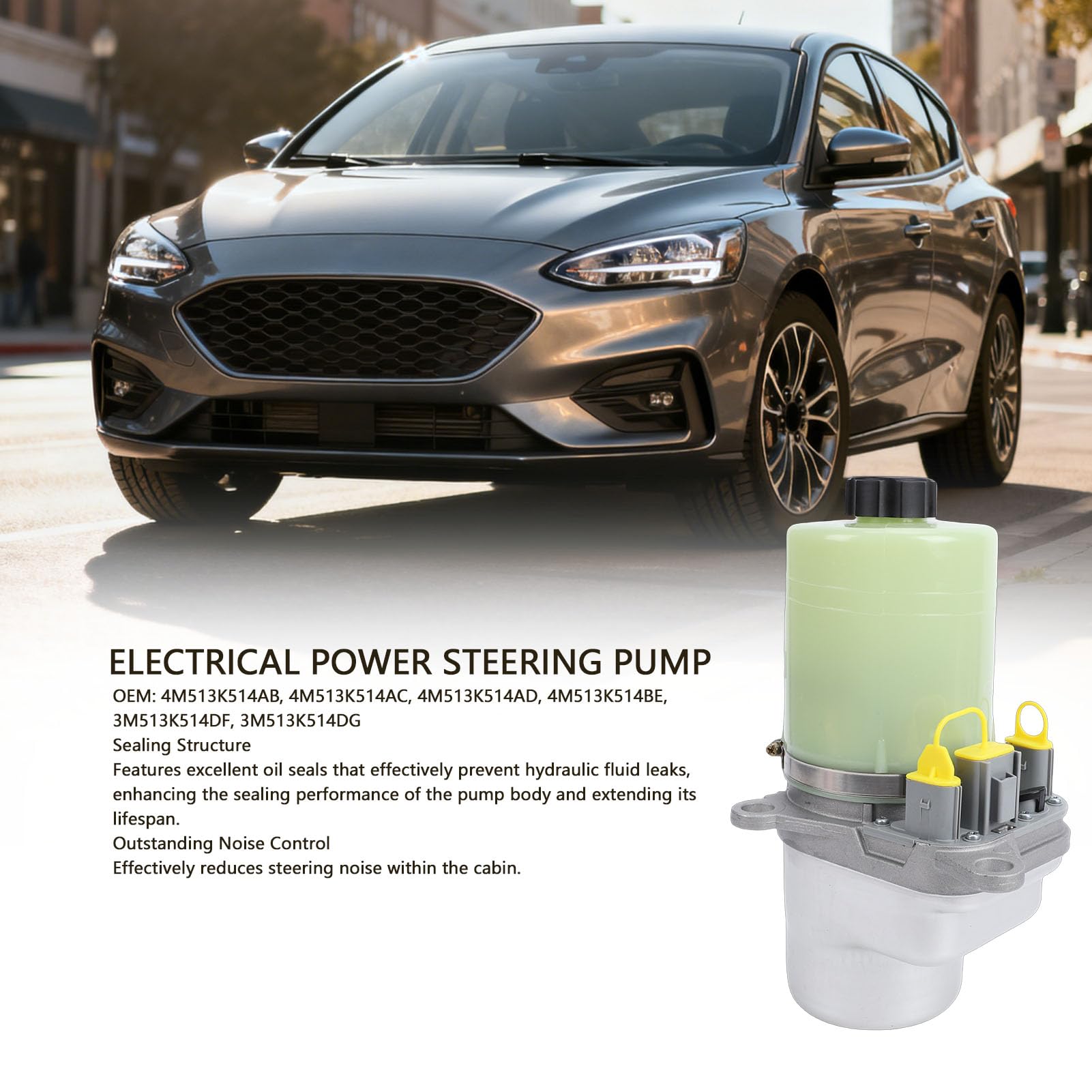 Elektryczna Pompa Wspomagania Układu Kierowniczego do C-M, Odporna Uderzenia, Samochodowa Hydrauliczna Pompa Wspomagania Układu Kierowniczego Wymień 4M513K514AC 4M513K514AD