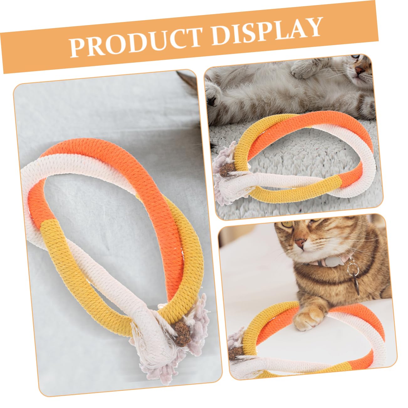 VANZACK 12pièces Jouets à Mâcher Corde pour Chats Jouets Interactifs pour Et Divertir Les Chats Intérieur