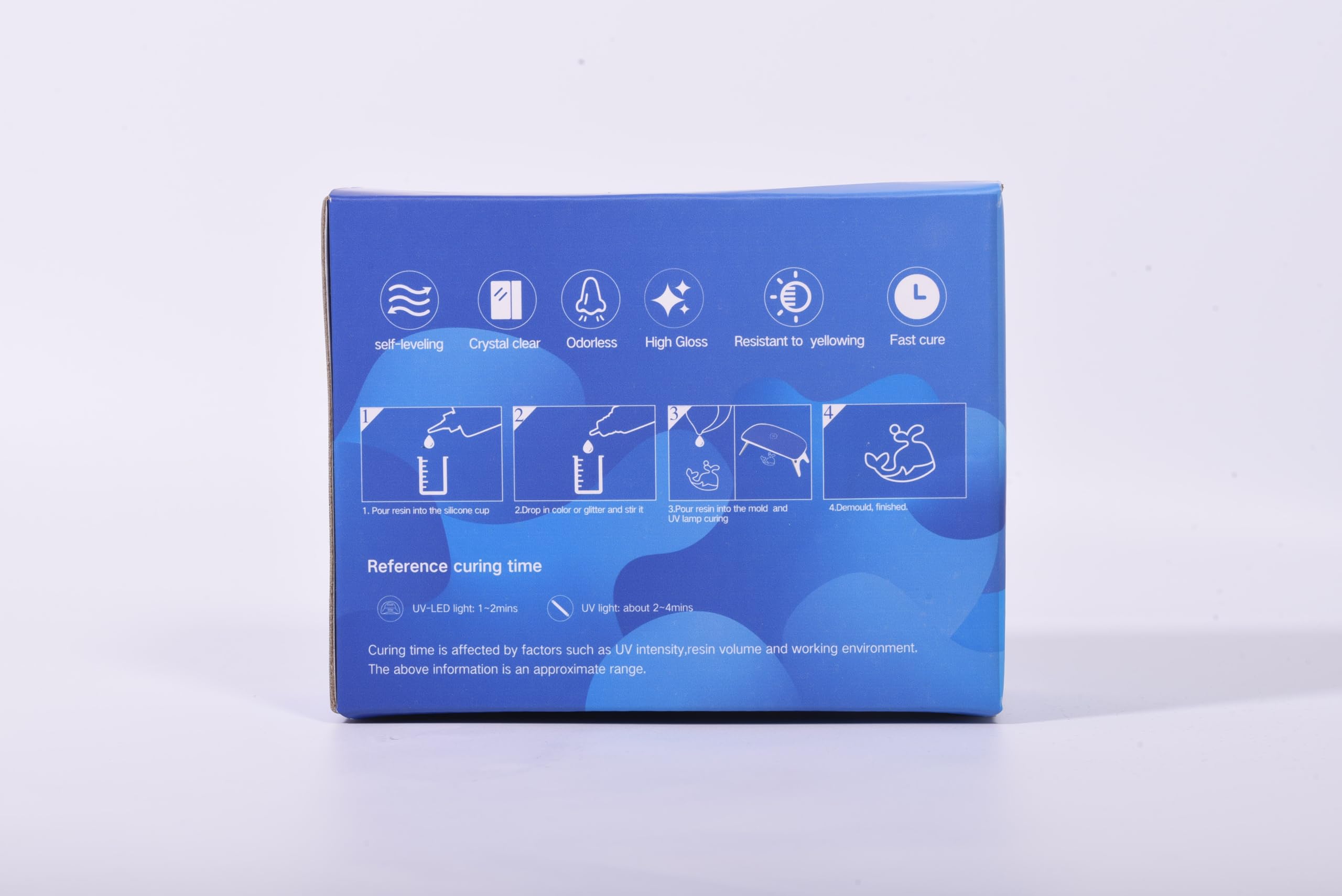 Lampa z żywicy UV w zestawie - 5 x 100 ml ulepszenie I Minute Quick Cure! Twardy typ krystalicznie czysta żywica epoksydowa, klej UV utwardzanie ultrafioletowe, utwardzana energią słoneczną aktywowana światłem słonecznym przezroczysty klej + 15 kolorowych