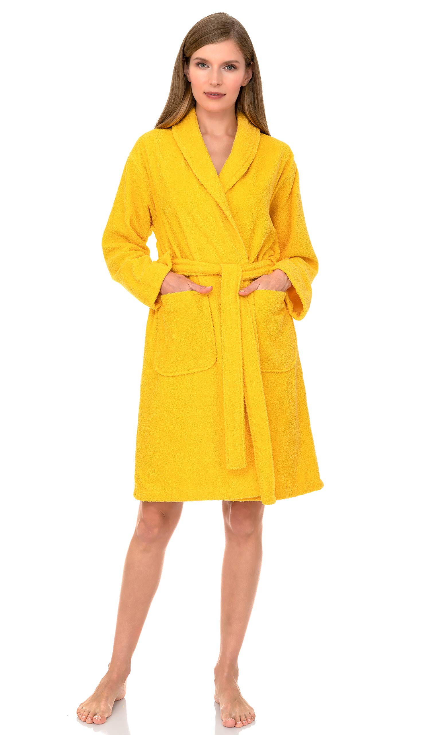 TowelSelections Women’s Robe, 100% Cotton Short Terry Shawl Bathrobe