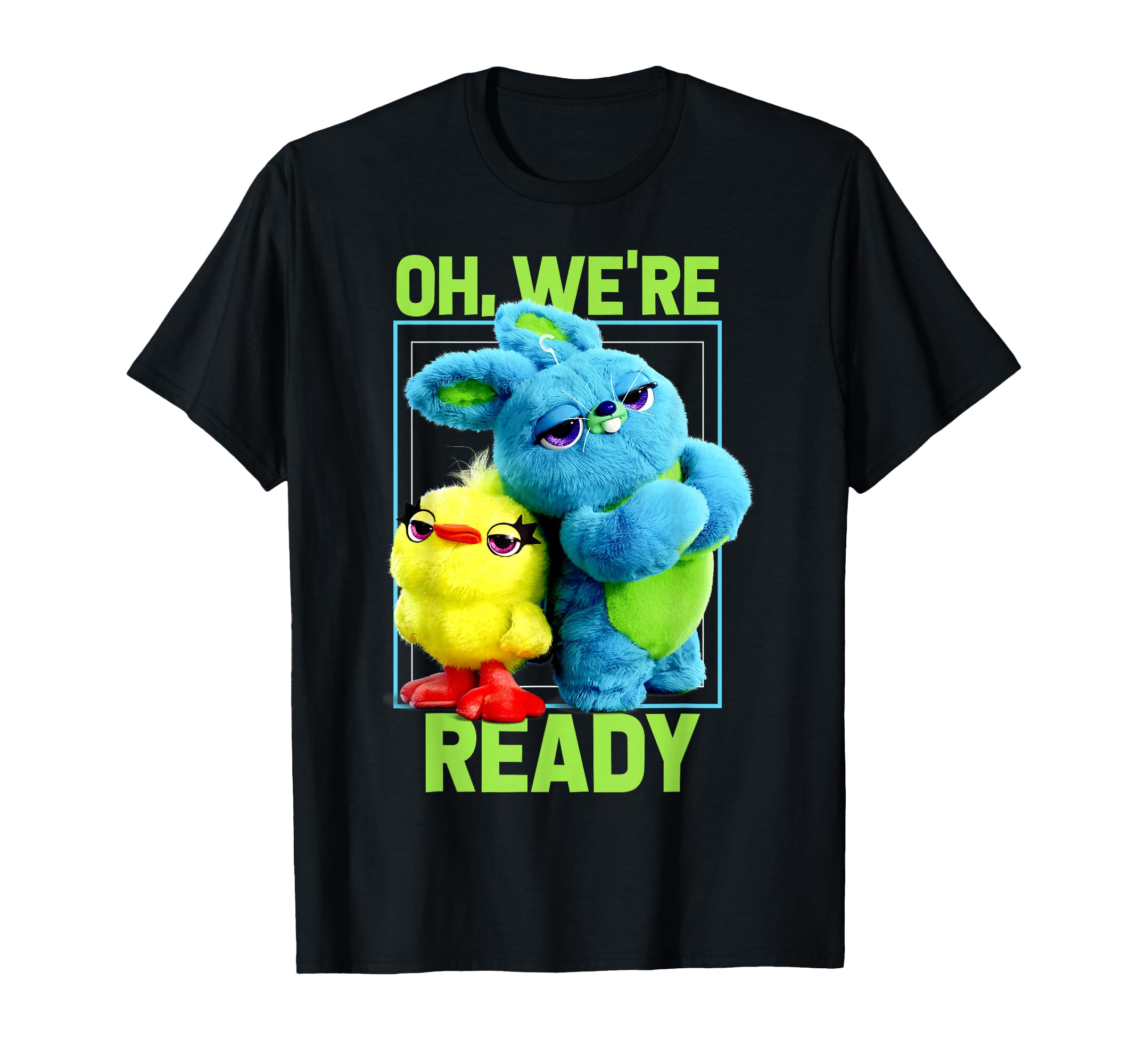 Pixar Toy Story 4 Ducky & Bunny Oh, We're Ready Graphic Tee T-Shirt