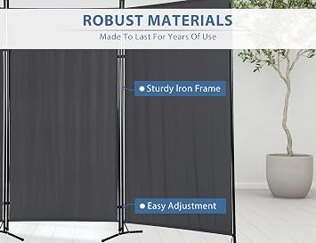 3 Panel Room Dividers and Folding Privacy Screens 5.9 Ft Tall 8.5 Ft Wide Folding Partition Privacy Screen Panels Freestanding Partition Wall Dividers Screen Dressing Screen Classroom Dividers