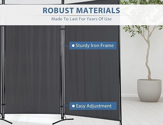 3 Panel Room Dividers and Folding Privacy Screens 5.9 Ft Tall 8.5 Ft Wide Folding Partition Privacy Screen Panels Freestanding Partition Wall Dividers Screen Dressing Screen Classroom Dividers