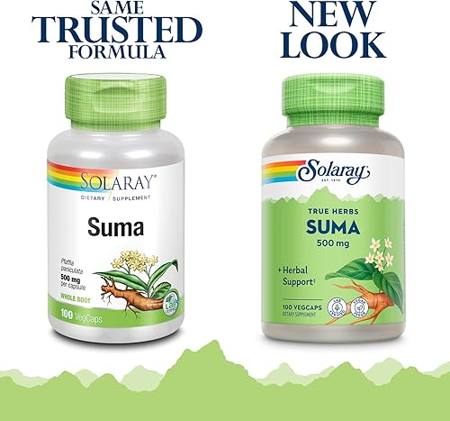 Miniatura 2 de SOLARAY Suma Root 500mg  Hierba adaptogénica para un estrés saludable y apoyo a la función inmunológica  Esteroles vegetales naturalmente  Sin OMG y
