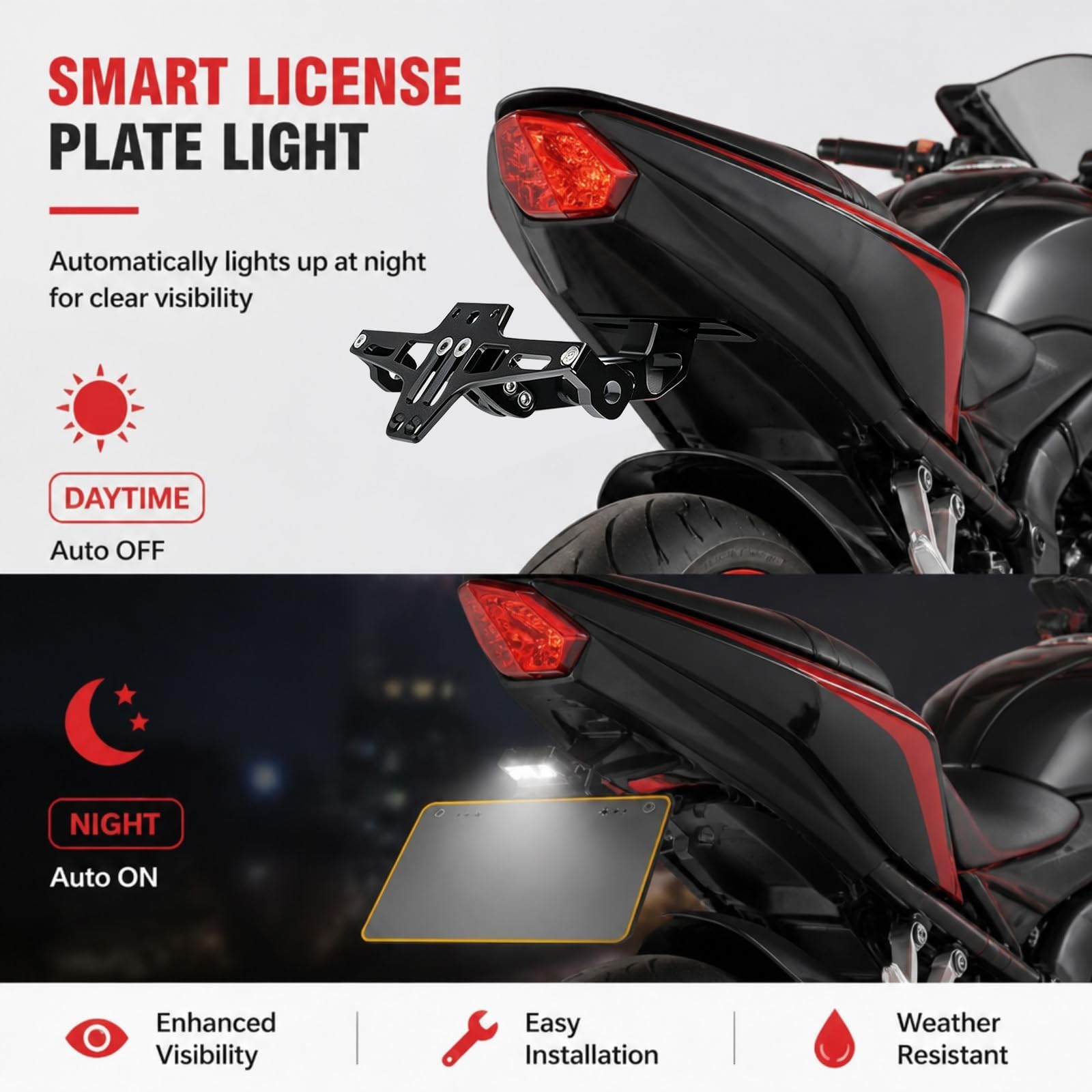 Portamatrículas Moto para Honda CB 500X 2013-2023