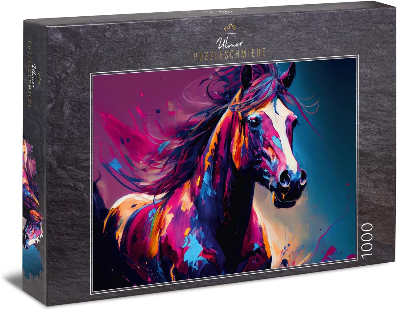 Ulmer Puzzleschmiede 1000 Teile - Happiness Herzpuzzle Bunt