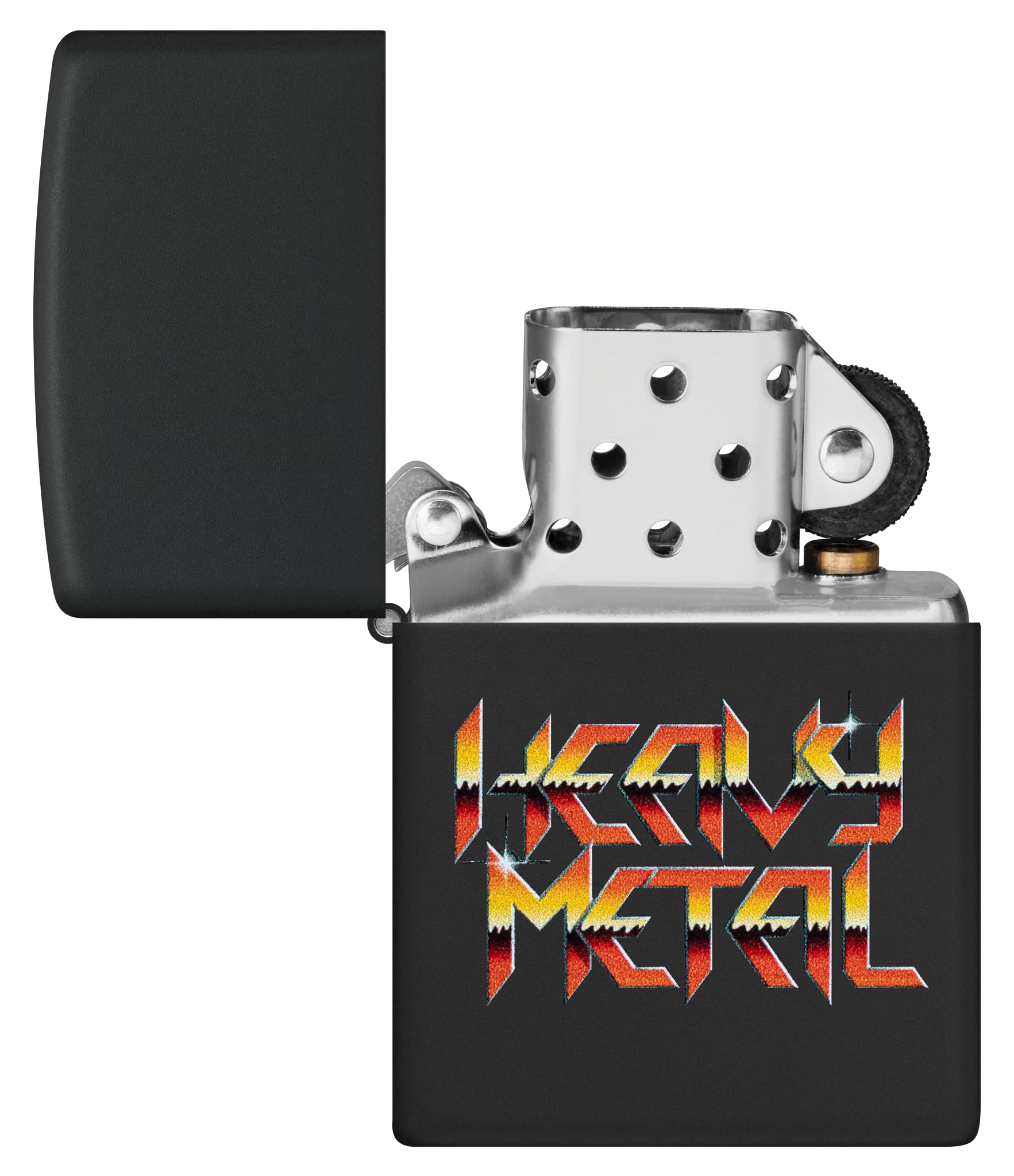 Zippo Sturmfeuerzeug - Heavy Metal, Black Matte, Color Image - Nachfüllbar - Wiederverwendbar - Windfestes Design - Geschenkbox - Made in USA
